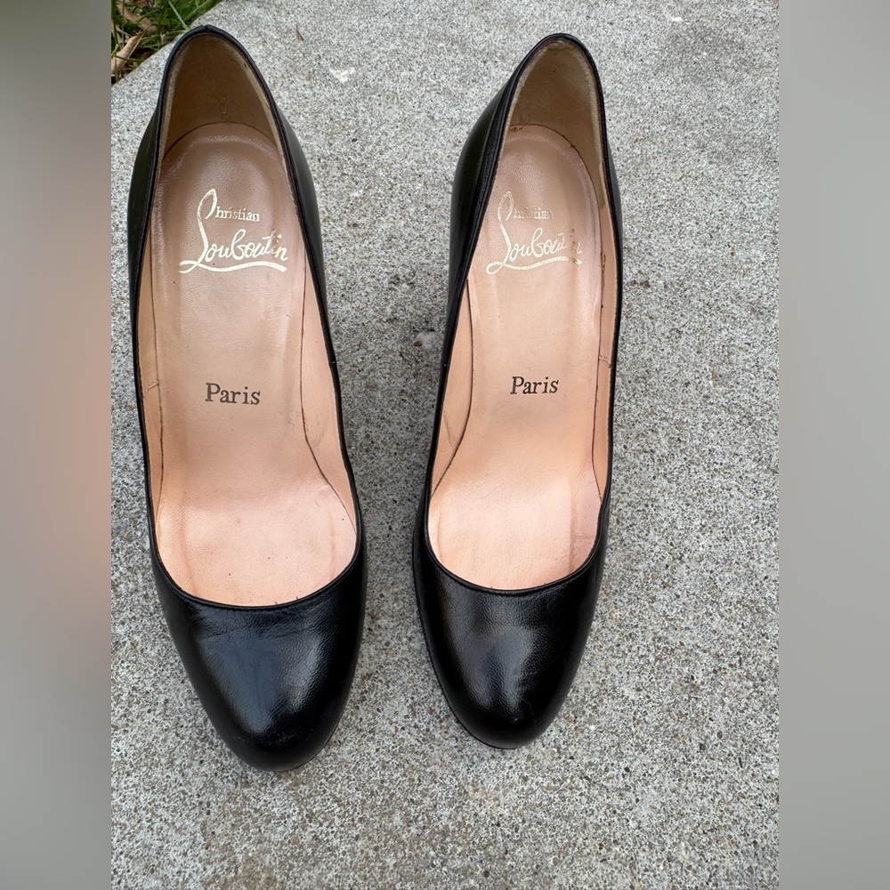 Christian Louboutin Black Leather Heels